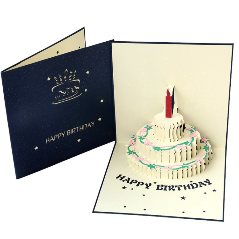 3D Birthday Gift Cards 15*15 cm